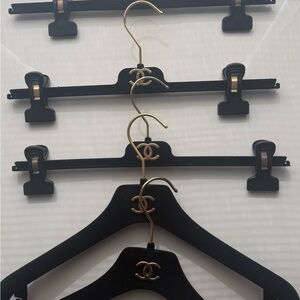 Chic Black Hangers with Gold Accents
